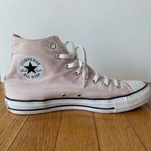 Converse High Top Sneakers in Pale Pink